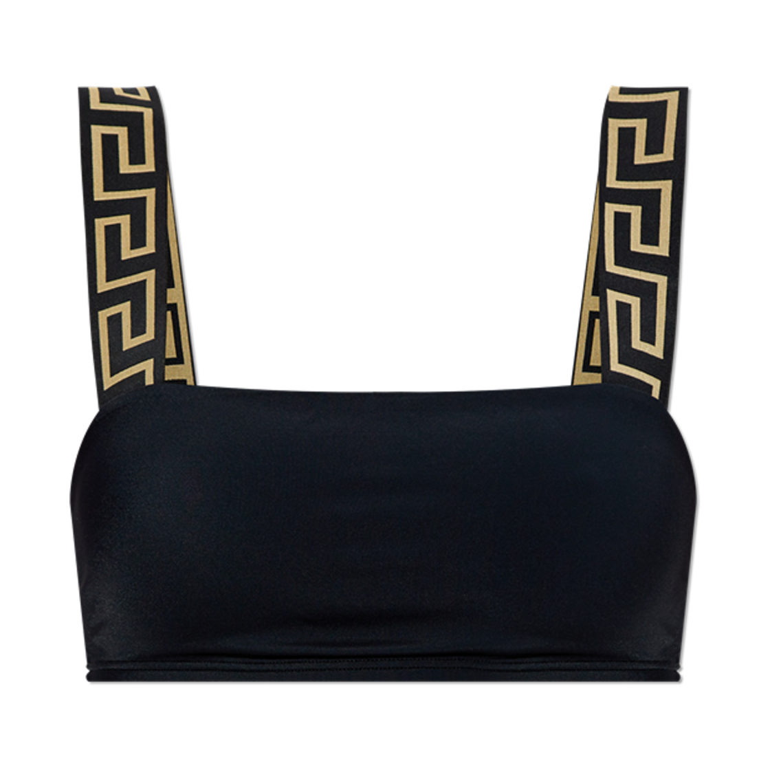 (W) 베르사체 그레카 보더 스윔수트 탑 블랙((W) Versace Greca Border Swimsuit Top Black)