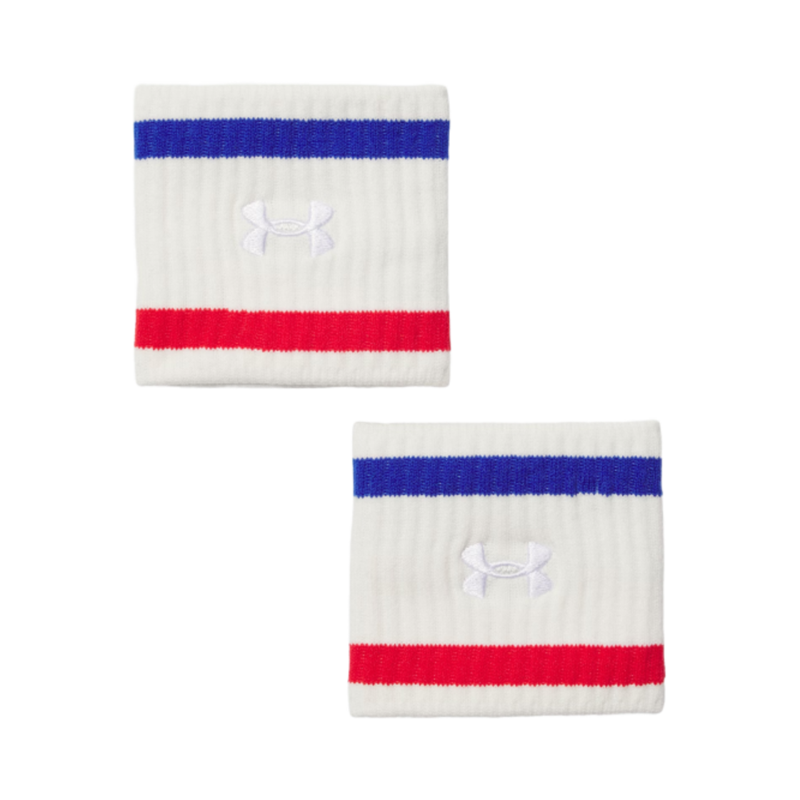 1389939-114 Under Armour UA Lightweight Terry Wristband White Quartz Royal