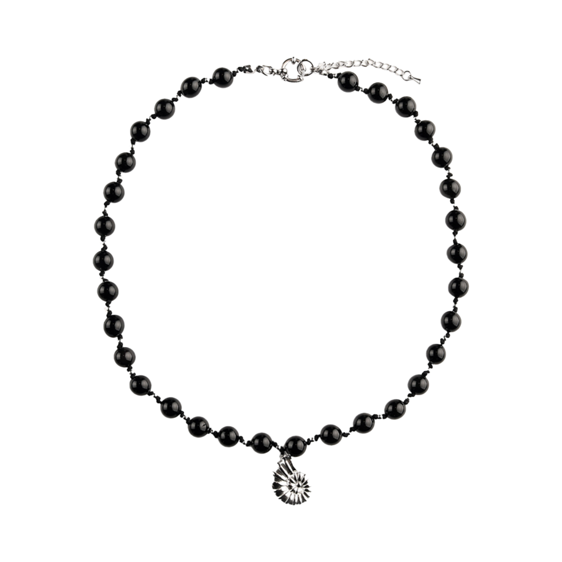 2024FWACC02 Rubati Onyx Ammonite Necklace Black
