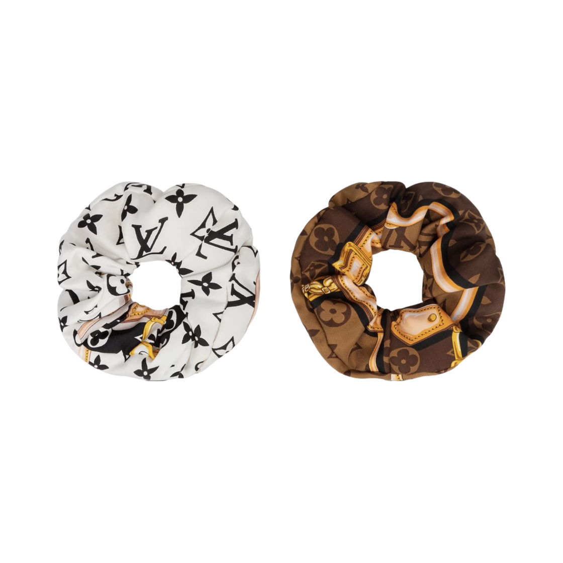루이비통 모노그램 컨피덴셜 스크런치 세트 블랙 브라운(Louis Vuitton Monogram Confidential Scrunchies Set Black Brown) - 2