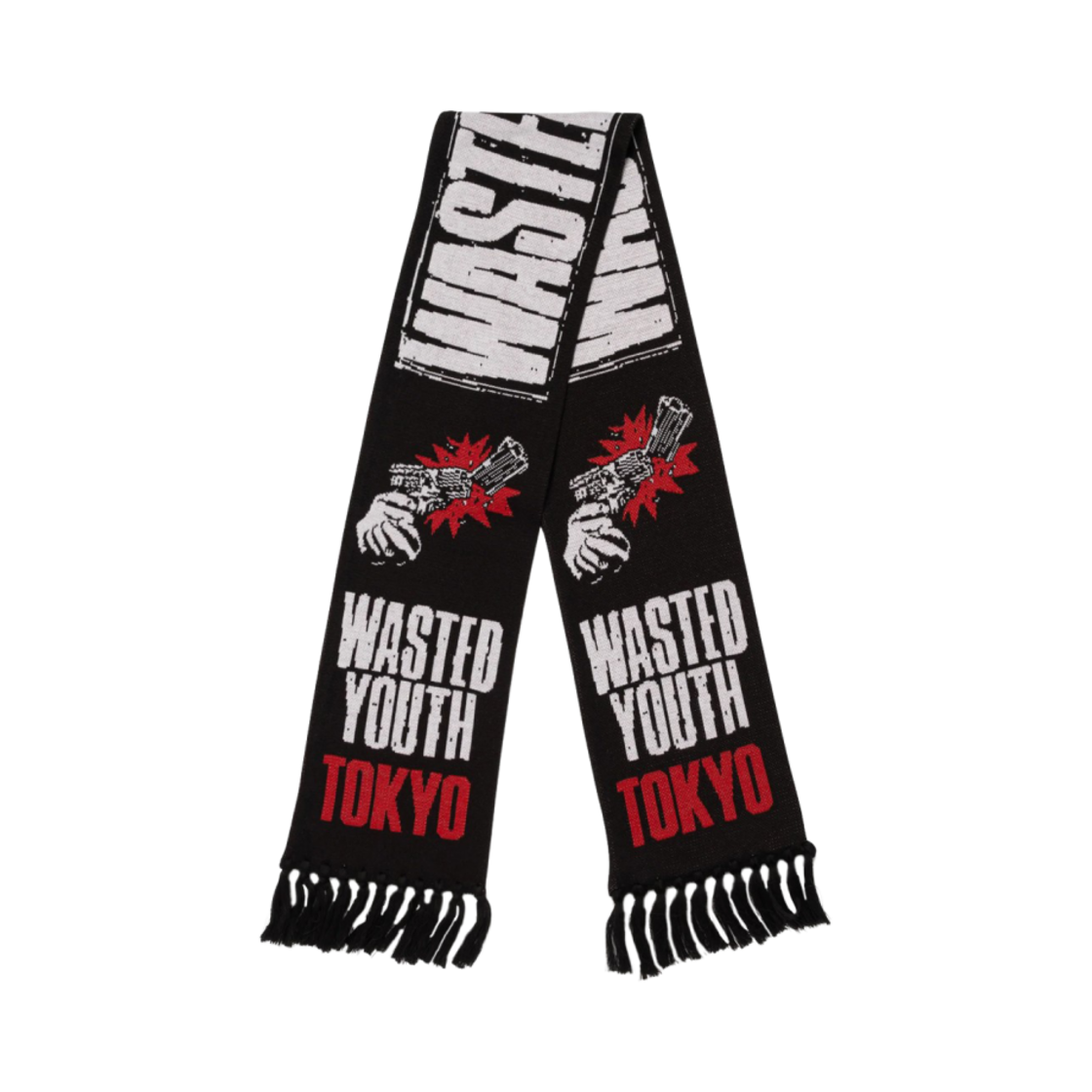 베르디 웨이스티드 유스 풋볼 머플러 블랙(Verdy Wasted Youth Football Muffler Black)