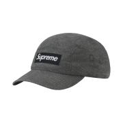 Supreme Washed Seersucker Camp Cap Black - 22SS