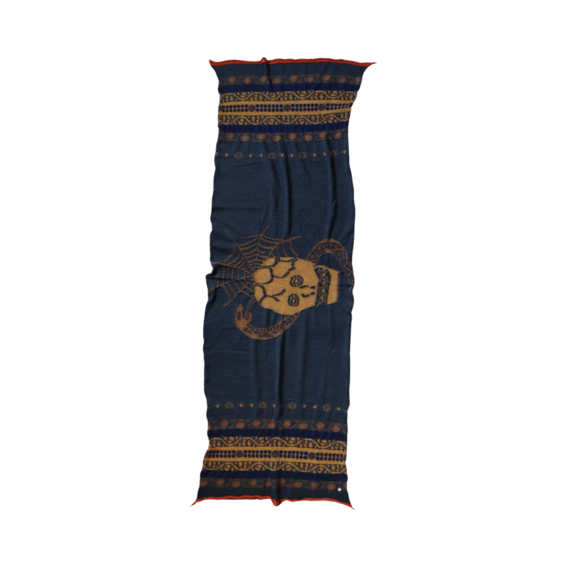 캐피탈 펠티드 울 콥틱 스컬 스카프 네이비(Kapital Felted Wool Coptic Skull Scarf Navy) - 1