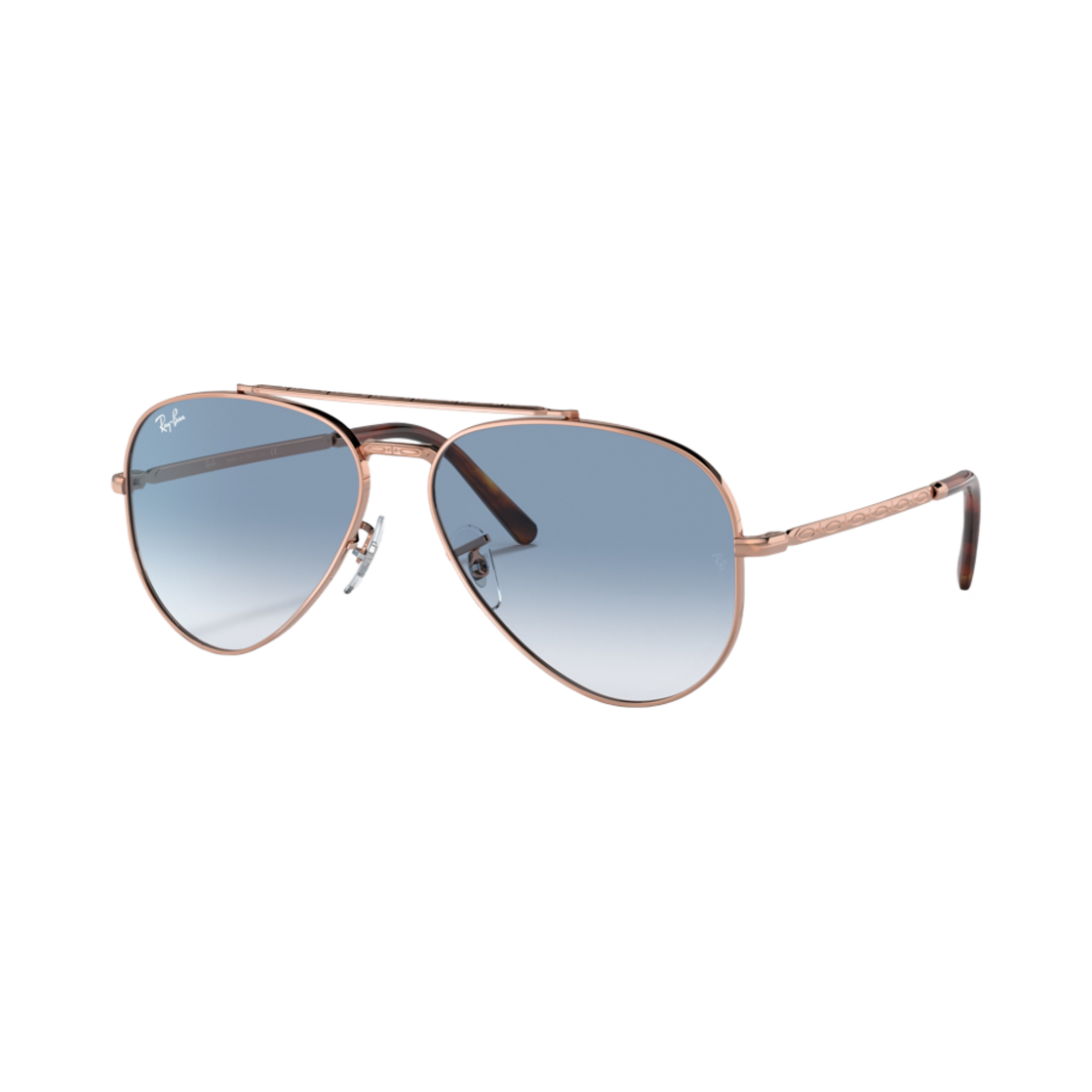 레이밴 뉴 에비에이터 폴리쉬드 로즈 골드 프레임 블루 그라디언트 렌즈(Ray-Ban New Aviator Polished Rose Gold Frame Blue Gradient Lenses) - 1