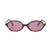 (W) Miu Miu Regard Sunglasses Amaranth Lenses Honey Tortoiseshell Acetate Standard fit