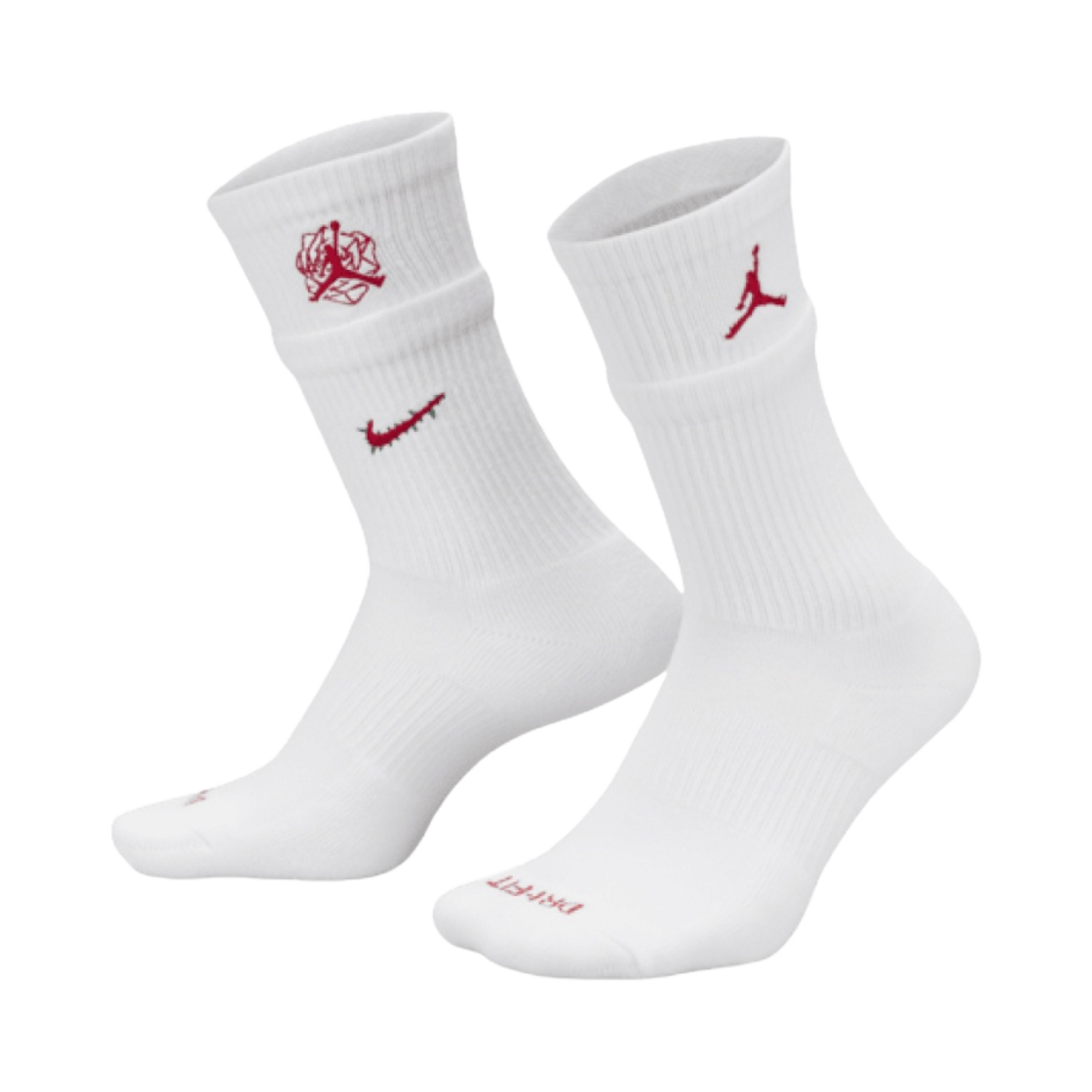 조던 x 테야나 테일러 쿠션드 크루 삭스 화이트(Jordan x Teyana Taylor Cushioned Crew Socks White)