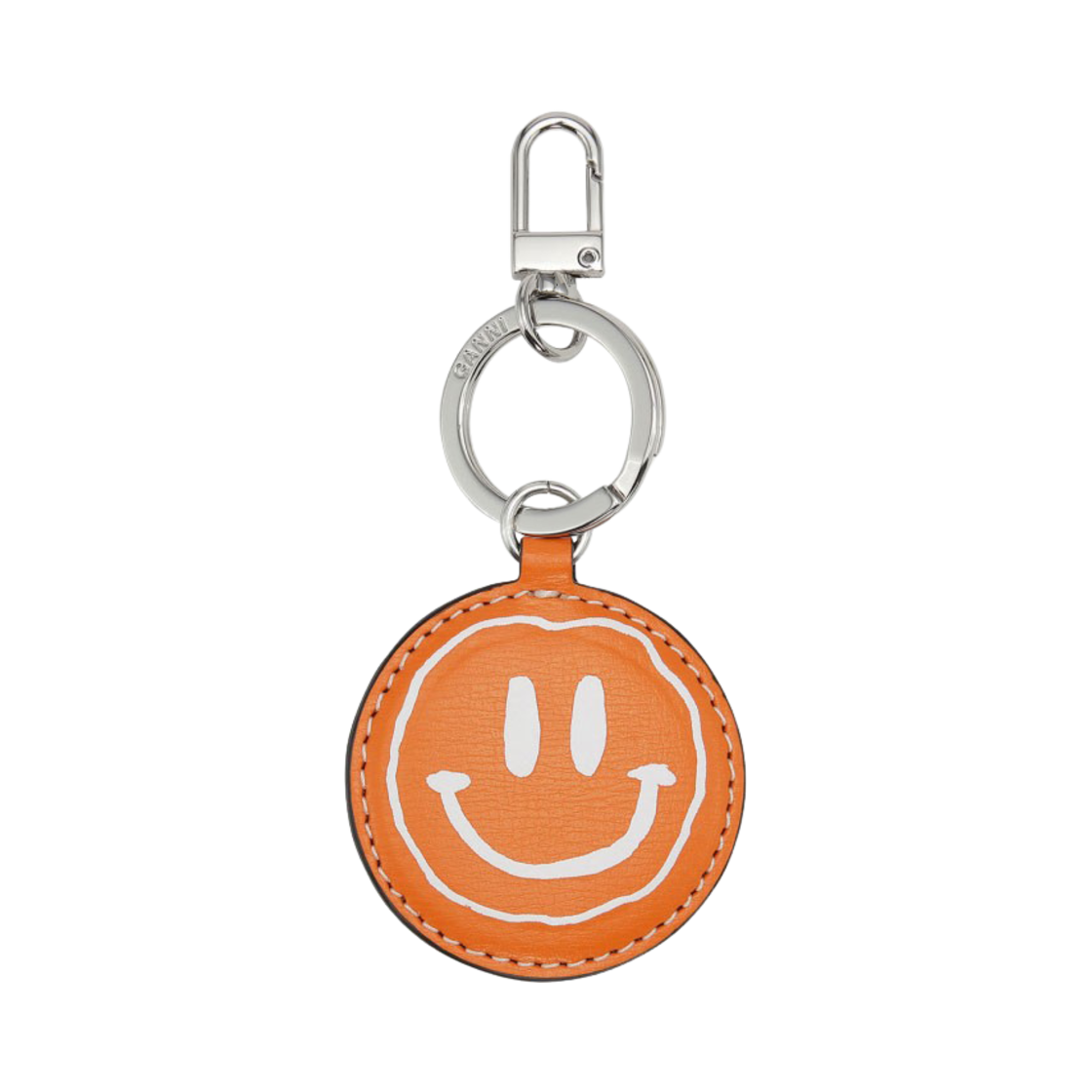 가니 배너 스마일 키체인 바이브런트 오렌지(Ganni Banner Smile Keychain Vibrant Orange) - 1