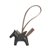 Hermes Rodeo Pegase PM Charm Milo Swift & Noir Etoupe Noir