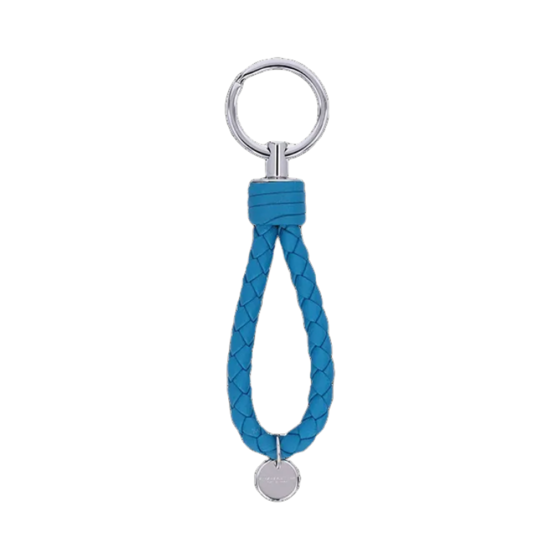 보테가 베네타 로고 태그 키링 아쿠아 블루(Bottega Veneta Logo Tag Keyring Aqua Blue)