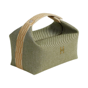 Hermes Large Bride-A-Brac H Natte Case Wool & Vert Foret