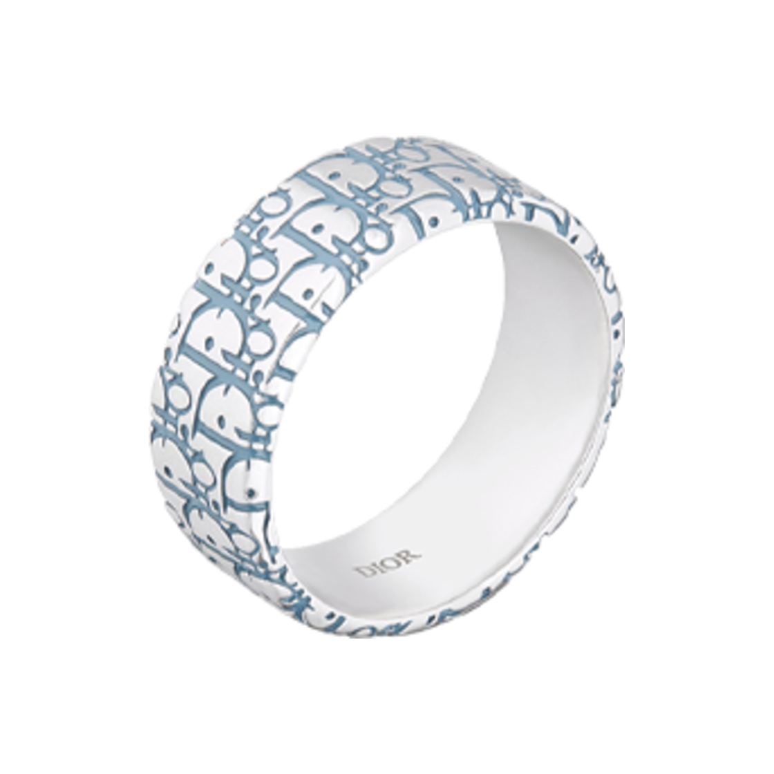 디올 오블리크 링 실버 앤 레진 실버 블루(Dior Oblique Ring Silver and Resin Silver Blue) - 2