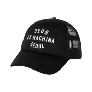 Deus Ex Machina Seoul College Address Trucker Cap Black