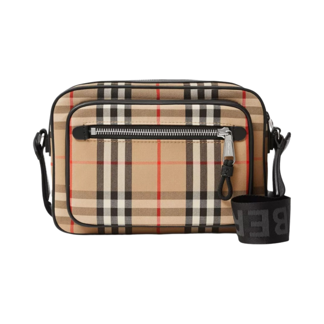 8010152 Burberry Vintage Check Leather Crossbody Bag Archive Beige
