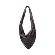 Lemaire Small Scarf Bag Shiny Nappa Leather Espresso