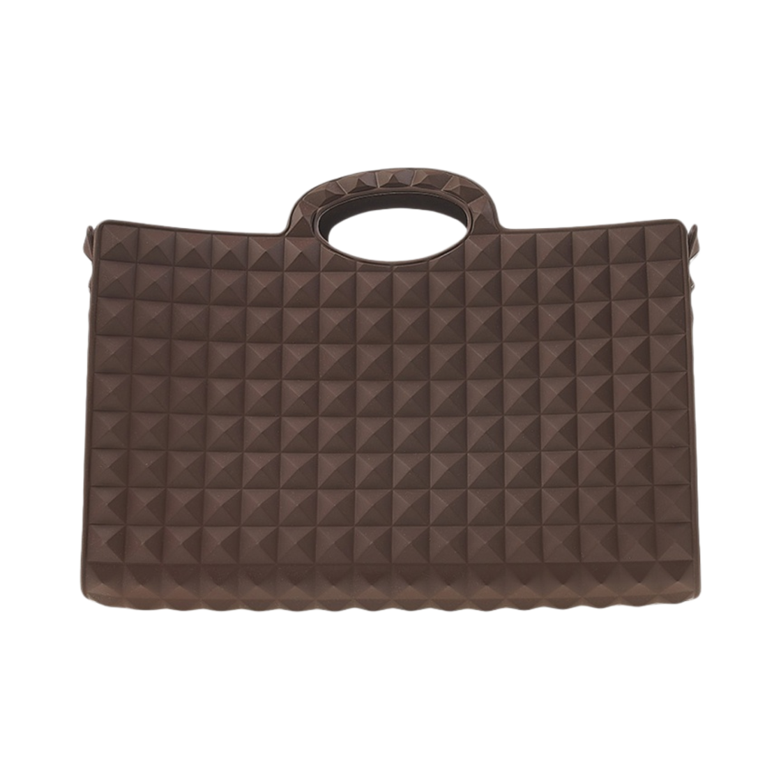 B0M00QGXKG8 Valentino Le Troisieme Rubber Shopping Bag Fondant