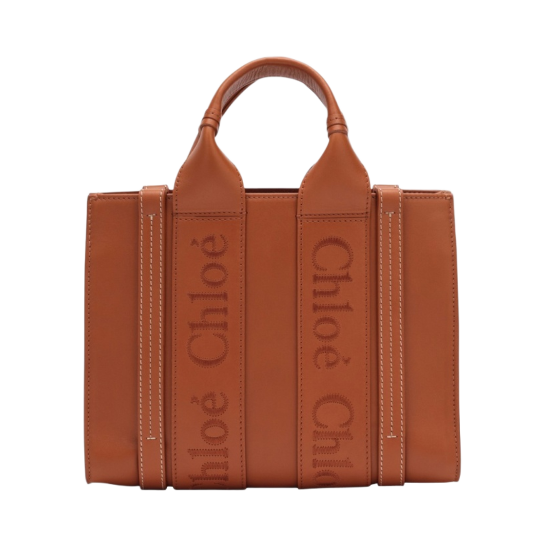 끌로에 스몰 우디 토트백 카라멜