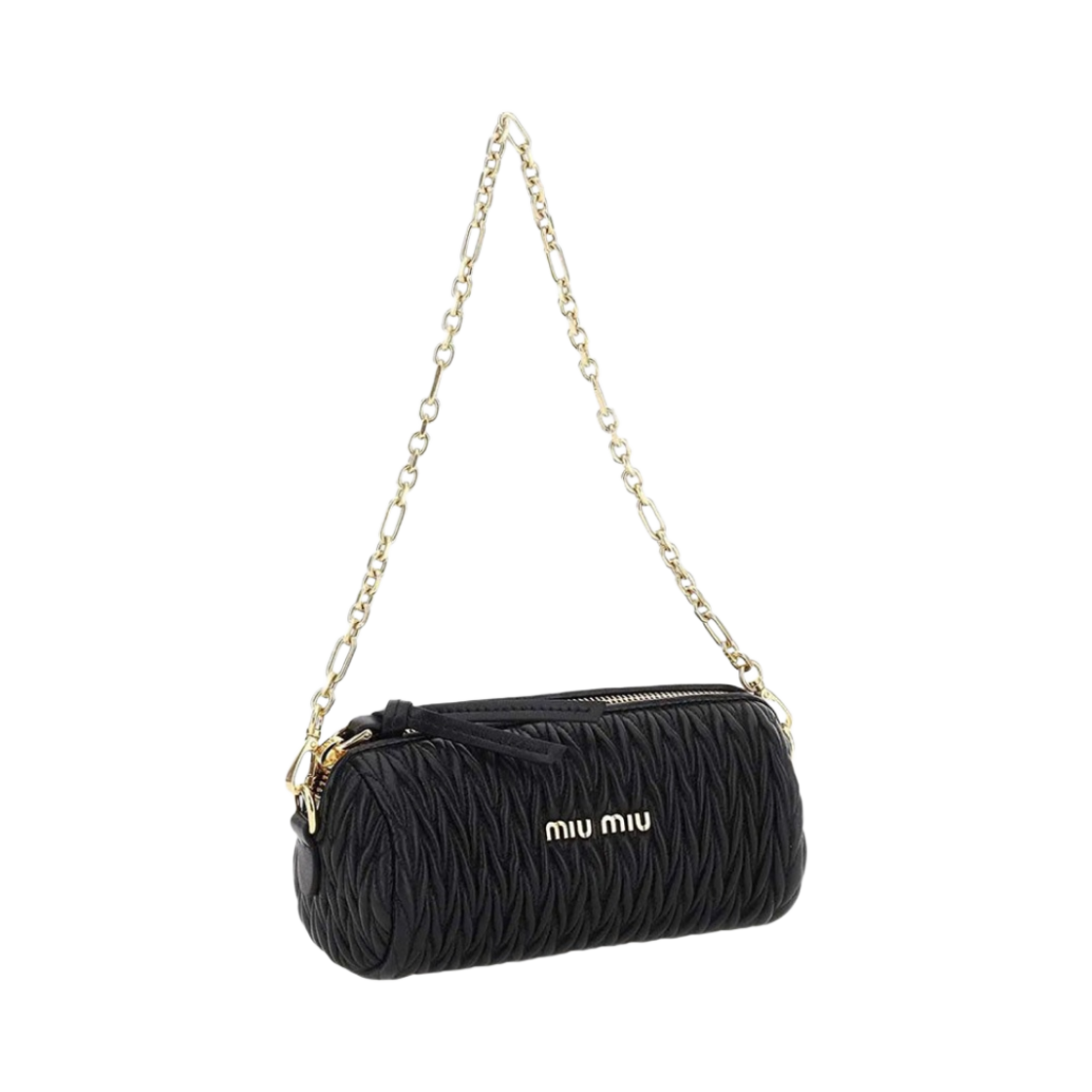미우 미우 마테라쎄 나파 가죽 미니 숄더백 블랙(Miu Miu Matelasse Nappa Leather Mini Shoulder Bag Black) - 4