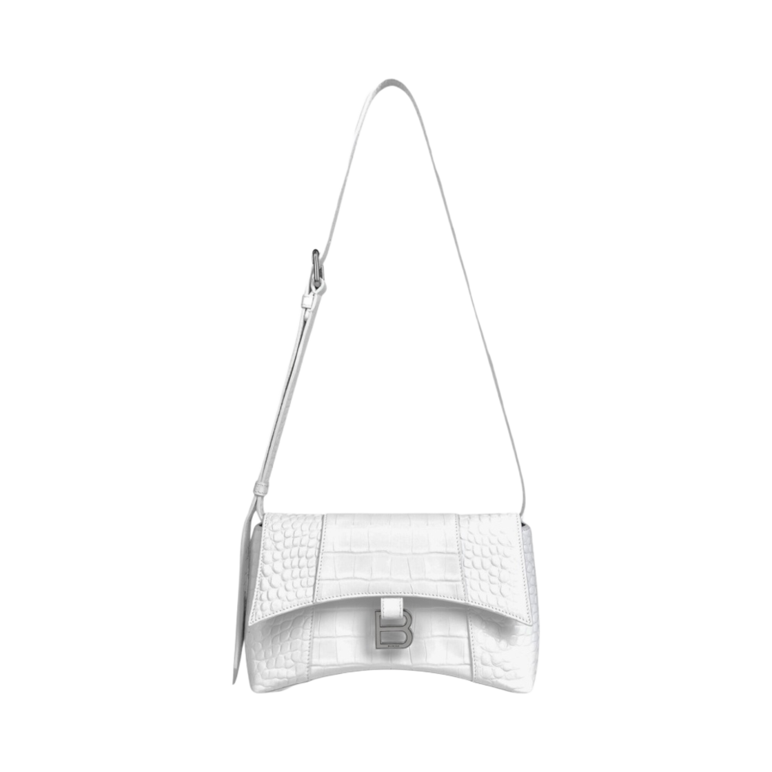 발렌시아가 다운타운 XS 숄더백 크로커다일 엠보스 화이트(Balenciaga Downtown XS Shoulder Bag Crocodile Embossed White) - 1