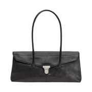 Lemaire Vegetable Nappa Leather Shoulder Gear Bag Black