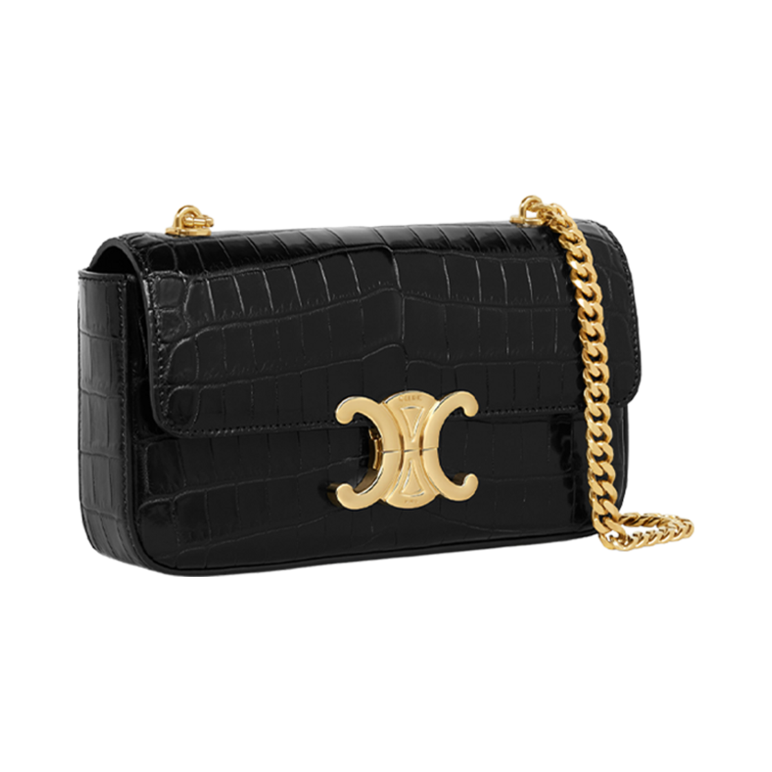 셀린느 체인 숄더백 클로드 닐로티커스 크로커다일 블랙(Celine Chain Shoulder Bag Claude in Niloticus Crocodile Black) - 2