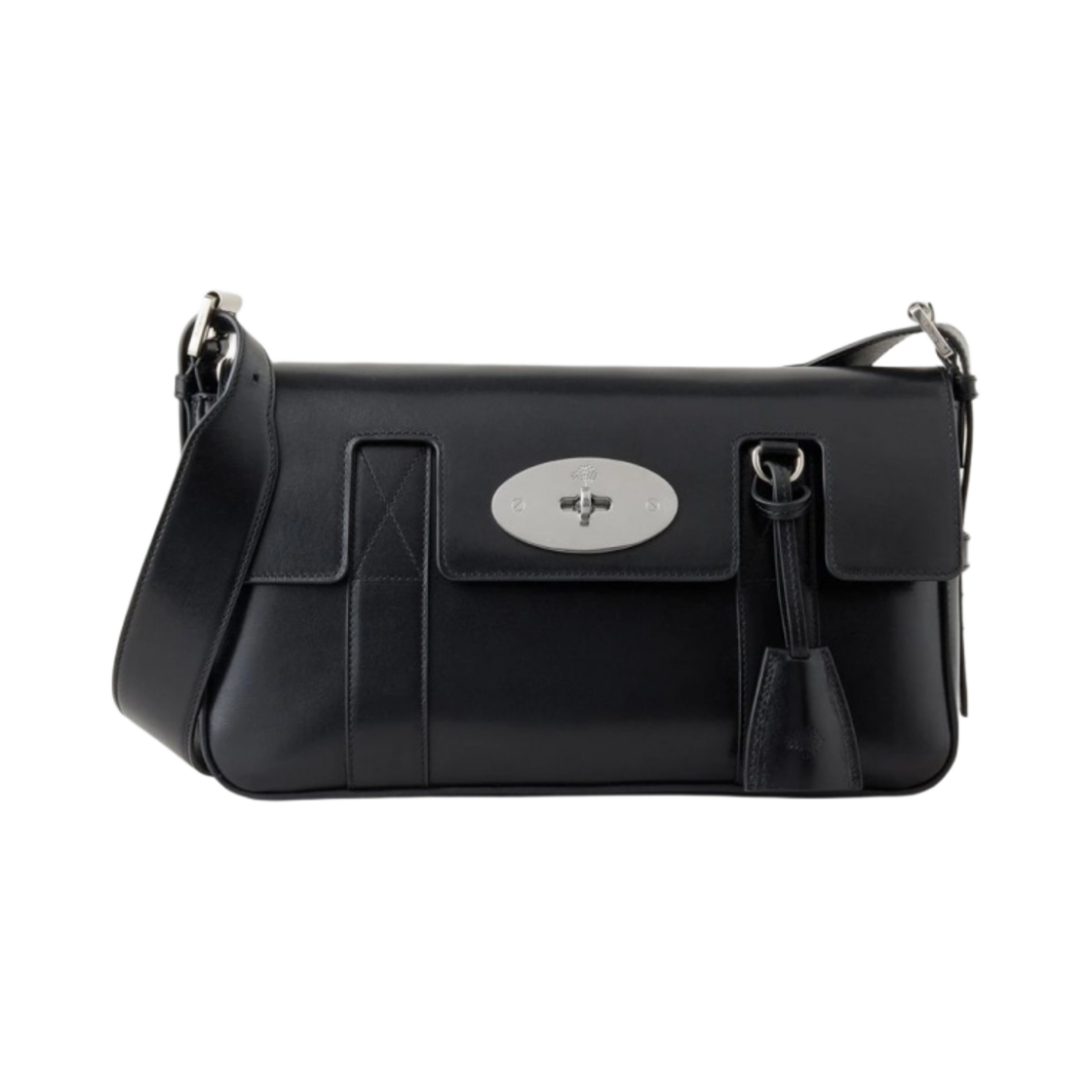 멀버리 스무스 샤이니 클래식 카프 이스트 웨스트 베이스워터 블랙(Mulberry Smooth Shiny Classic Calf East West Bayswater Black)