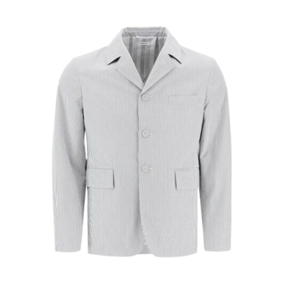 MJU471H-F0591-035 Thom Browne Unconstructed Button Cutaway Jacket Medium Grey