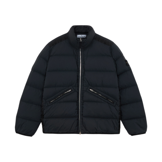 Stone Island 43028 Seamless Tunnel Nylon Down TC Down Blouson with Anti Drop Navy Blue - 24FW