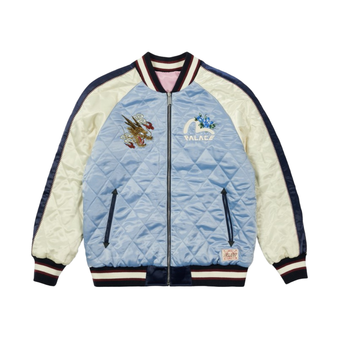 팔라스 x 에비수 리버시블 수베니어 자켓 블루 핑크 - 21FW(Palace x Evisu Reversible Souvenir Jacket Blue Pink - 21FW) - 2