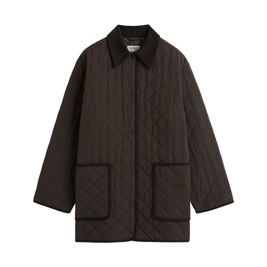 241-WRO1022-FB0169-040 (W) Toteme Quilted Barn Jacket Espresso