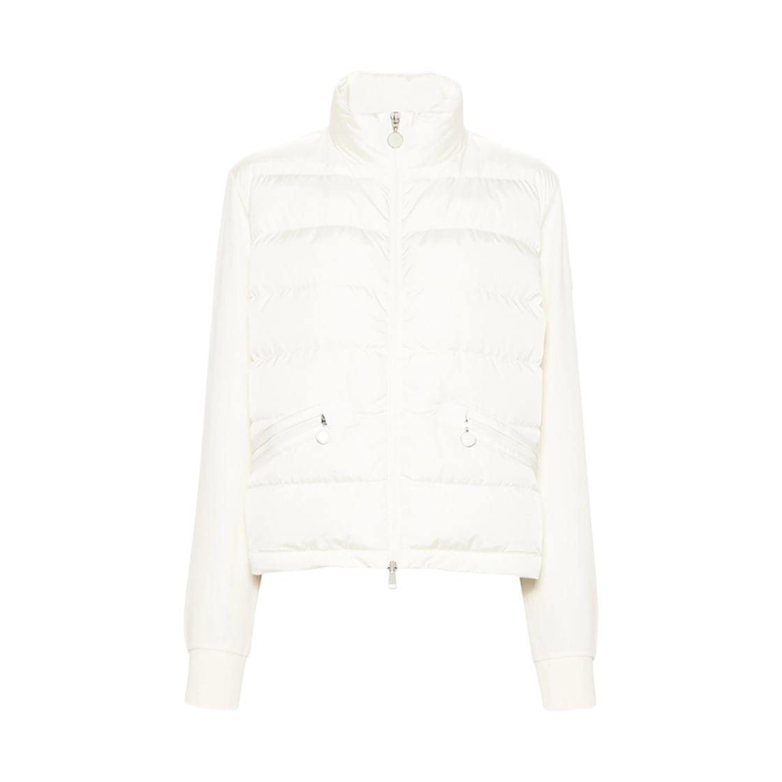 J2-093-8G00003-89ALE-034 (W) Moncler Quilted Bi-Material Jacket White - 24FW