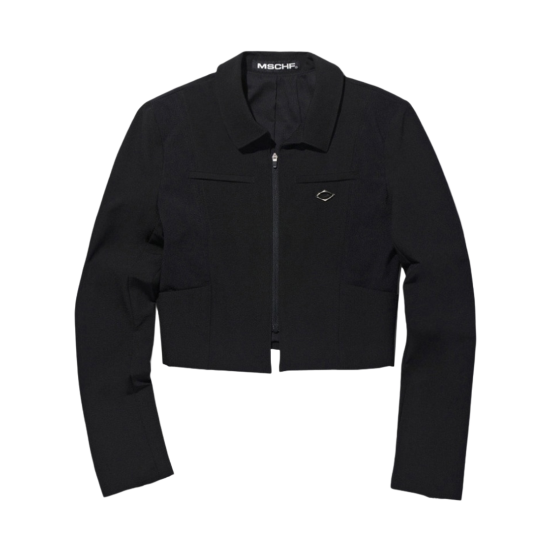 (W) 미스치프 유니폼 집업 자켓 블랙
