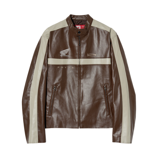 HEF1JK303ABR Honda Motorcycle Synthetic Leather Jacket Brown