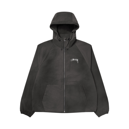 115745 Stussy Wave Dye Beach Shell Jacket Black