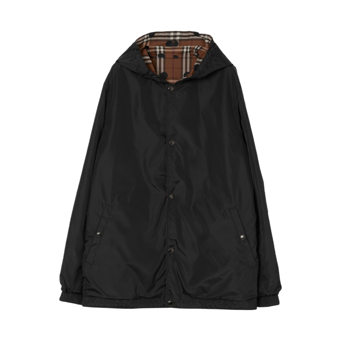 버버리 리버시블 폴카 닷 빈티지 체크 나일론 자켓 다크 버치 브라운(Burberry Reversible Polka Dot Vintage Check Nylon Jacket Dark Birch Brown) - 1