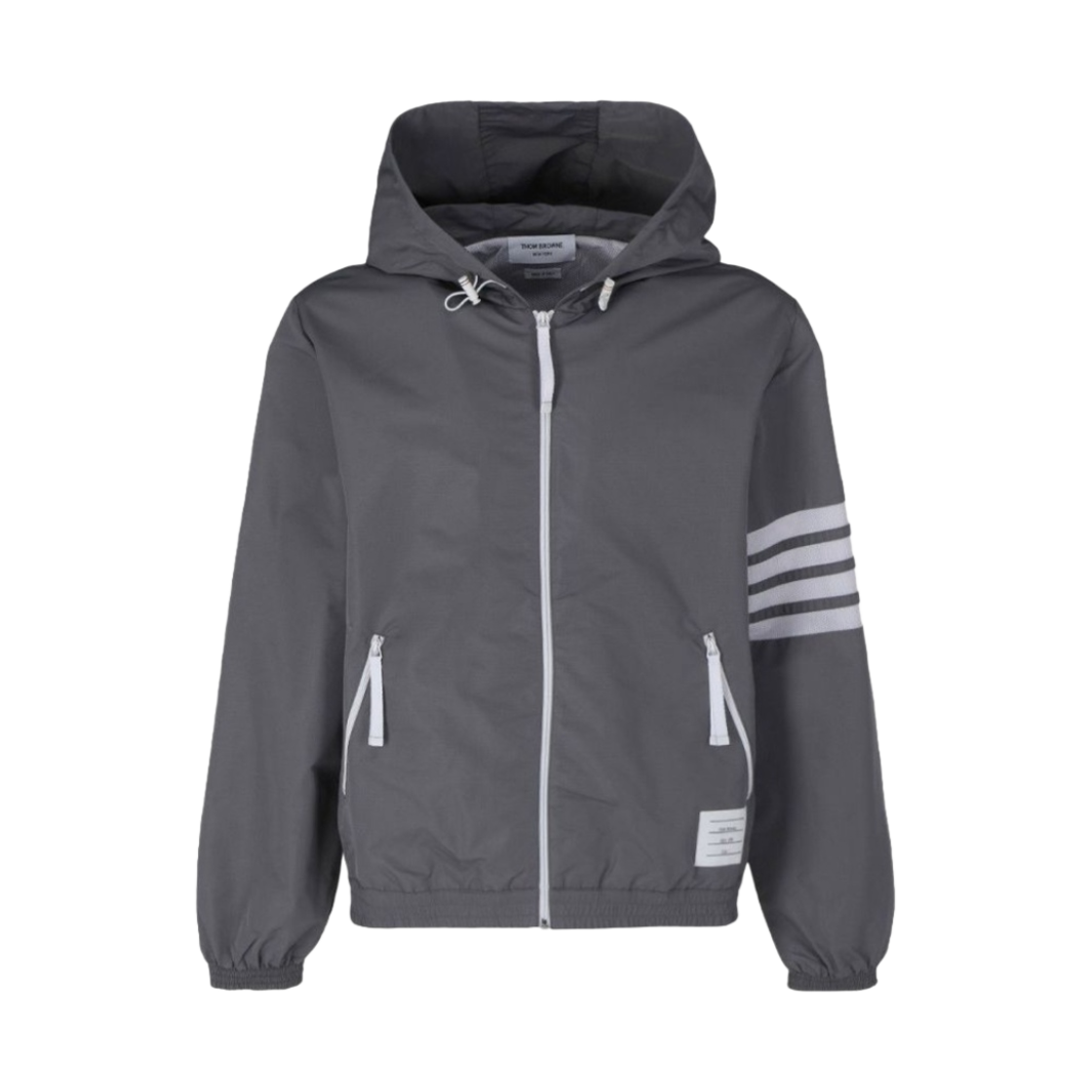 MJT309A-07863-035 Thom Browne Ripstop Mesh 4-Bar Hooded Jacket Medium Grey