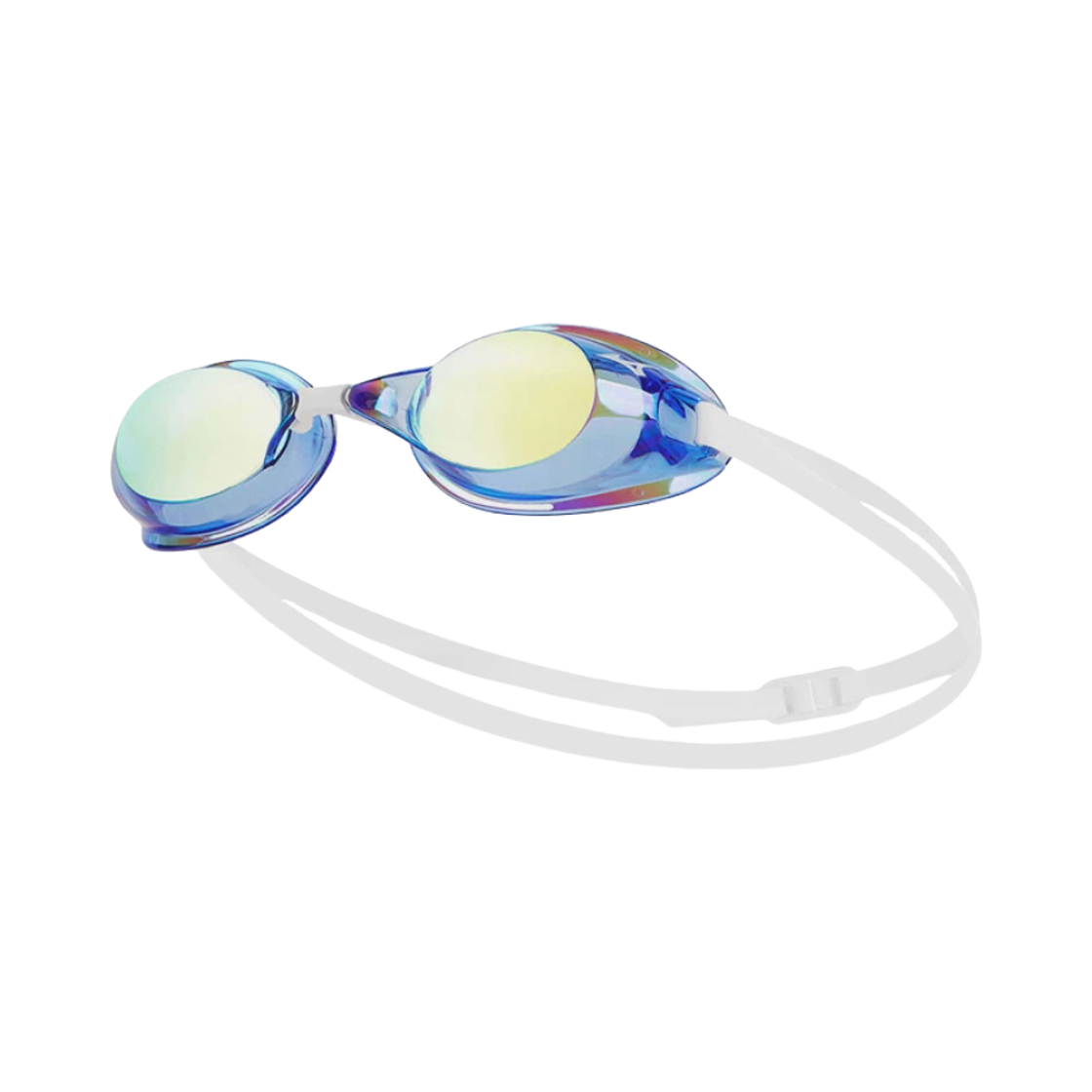 N3JEB75121 Mizuno Racer Mirror No Packing Swim Goggles Blue Yellow