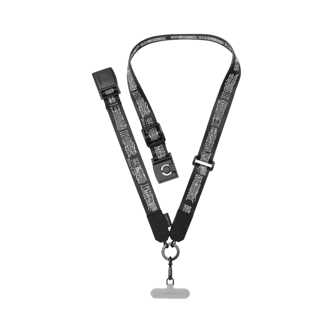 케이스티파이 x 주술회전 커스드 실 크로스바디 랜야드 블랙(Casetify x Jujutsu Kaisen Cursed Seal Crossbody Lanyard Black)