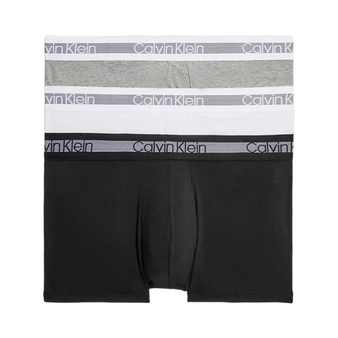 캘빈 클라인 쿨링 3팩 트렁크 그레이 헤더 블랙 화이트(Calvin Klein Cooling 3-pack Trunk Grey Heather Black White) - 1