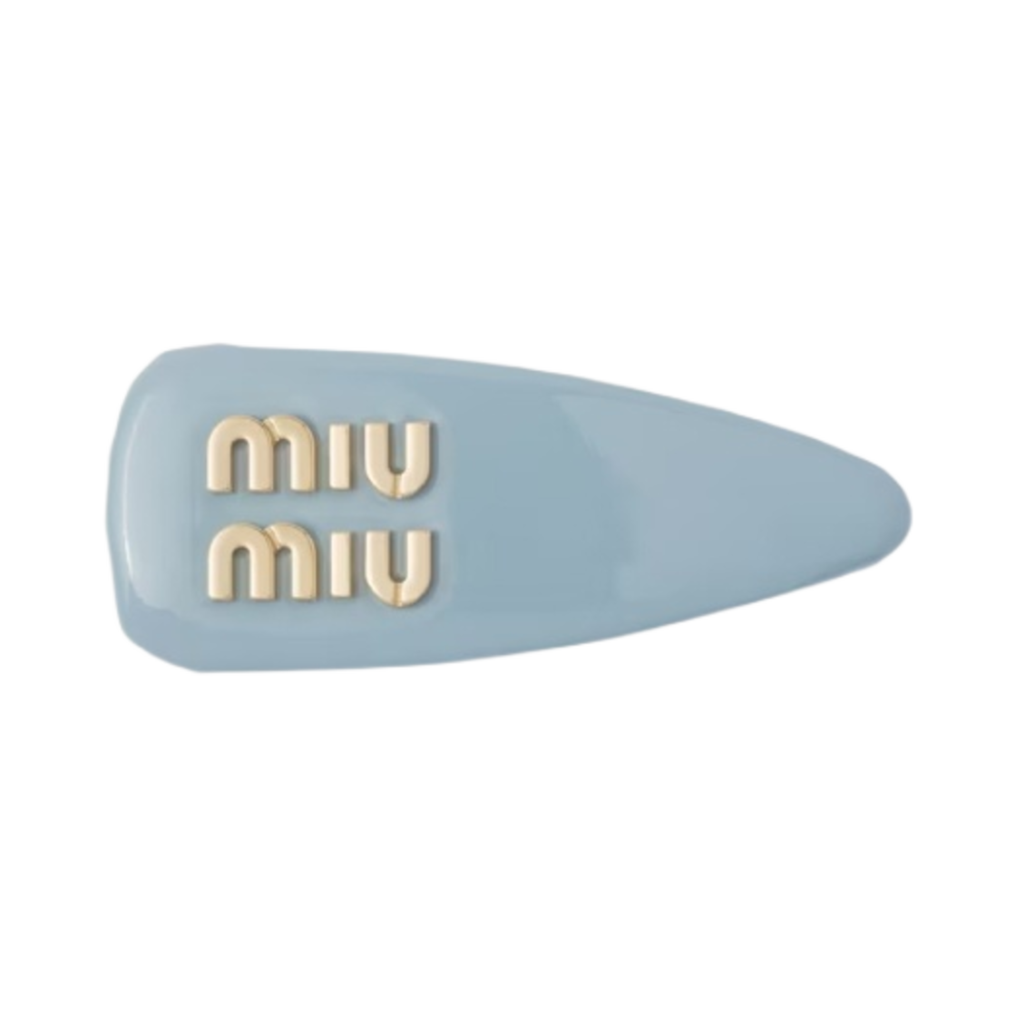 (W) 미우 미우 페이턴트 레더 헤어 클립 아스트랄 블루