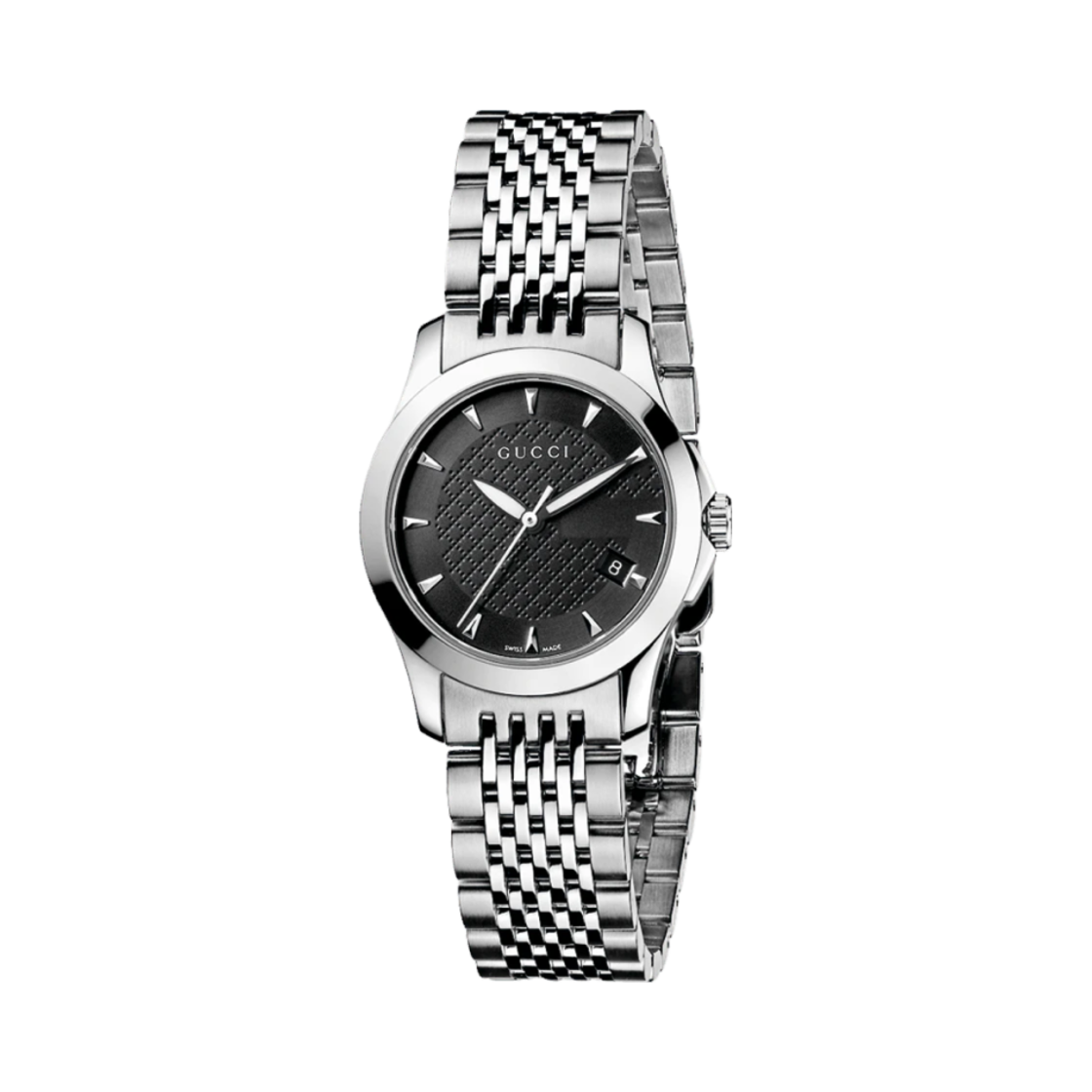 (W) 구찌 G-타임리스 쿼츠 27mm 스테인리스 스틸 블랙((W) Gucci G-Timeless Quartz 27mm Stainless Steel Black) - 1