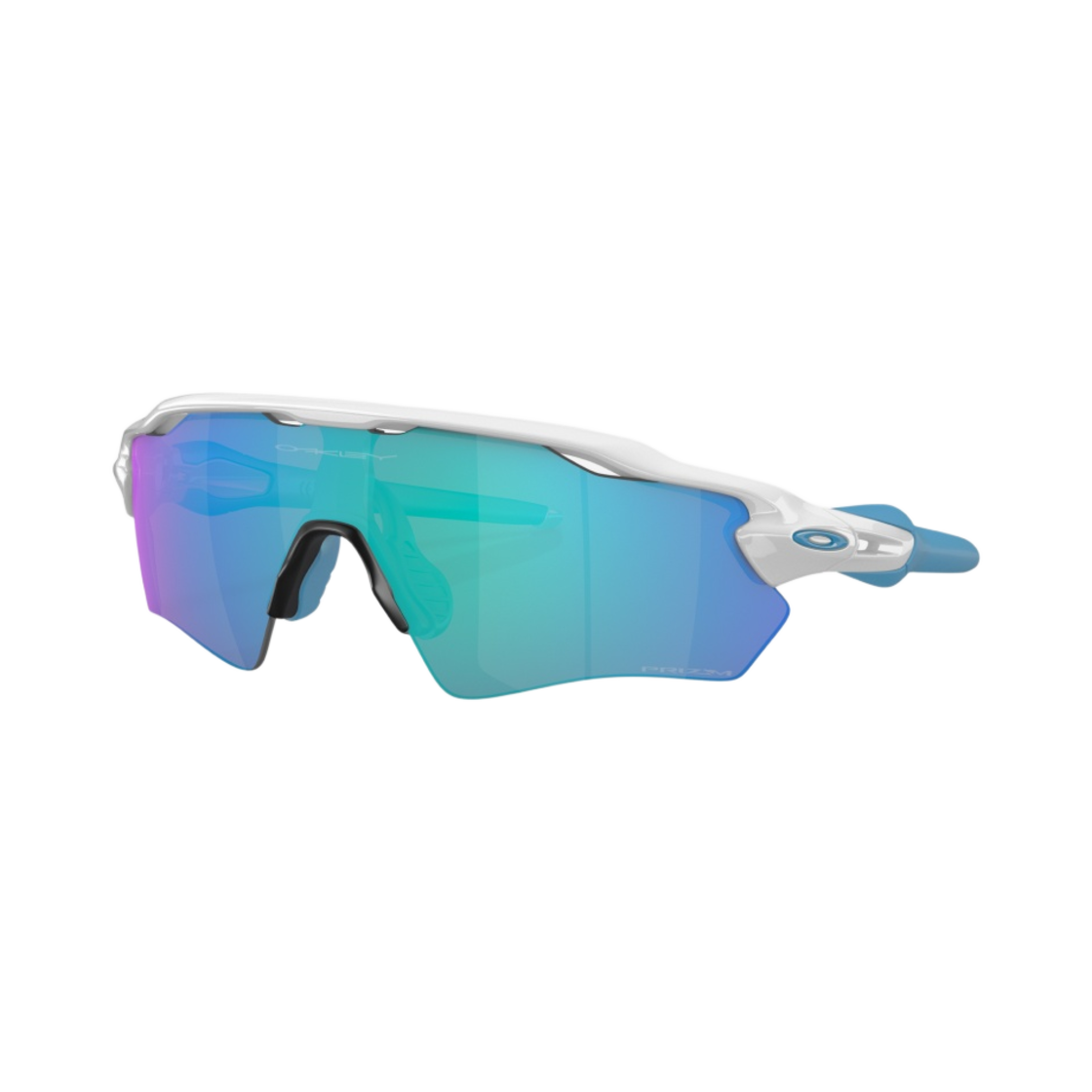 (유스) 오클리 레이더 EV XS 패스 폴리쉬드 화이트 프레임 프리즘 사파이어 렌즈 하이 브릿지 핏((Youth) Oakley Rader EV XS Path Polished White Frame Prizm Sapphire Lenses High Bridge Fit) - 1