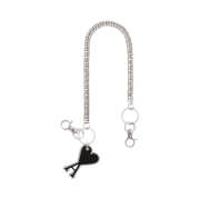 AMI de Coeur Plain Chain Keyring Black
