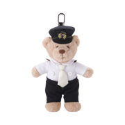 Korean Air Teddy Bear Keyring Pilot