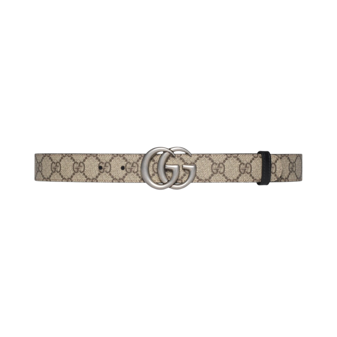 구찌 GG 마몽 리버시블 씬 벨트 베이지 에보니(Gucci GG Marmont Reversible Thin Belt Beige Ebony) - 1
