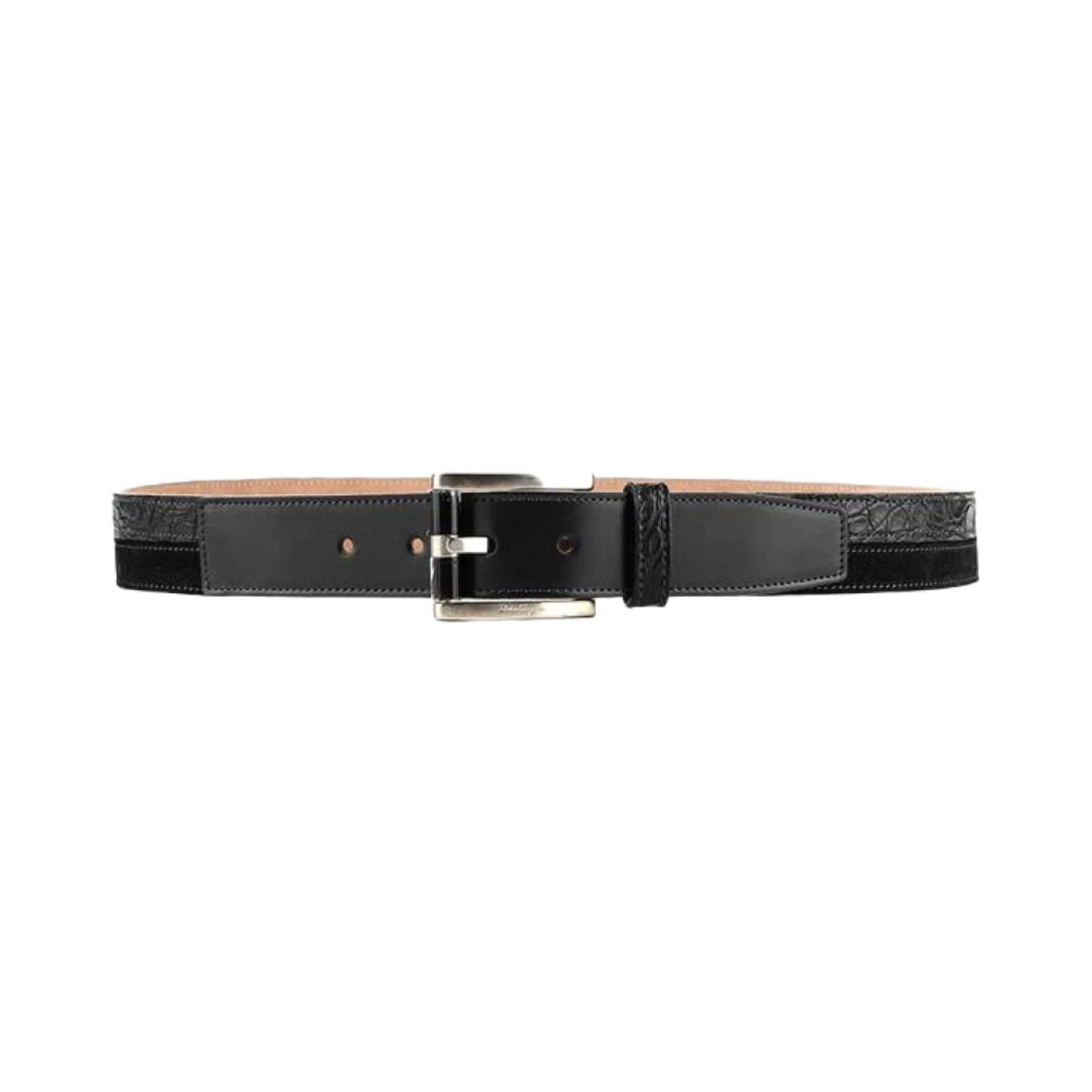 679393-624337 Ferragamo Buckle Leather Belt Black
