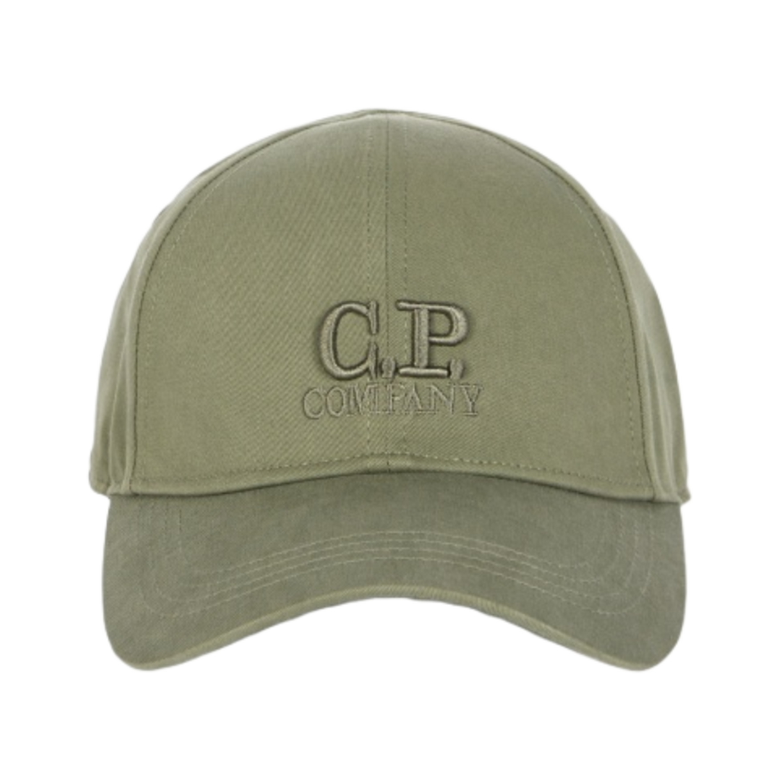 (키즈) C.P. 컴퍼니 개버딘 로고 캡 브론즈 그린 - 23SS((Kids) C.P. Company Gabardine Logo Cap Bronze Green - 23SS) - 1