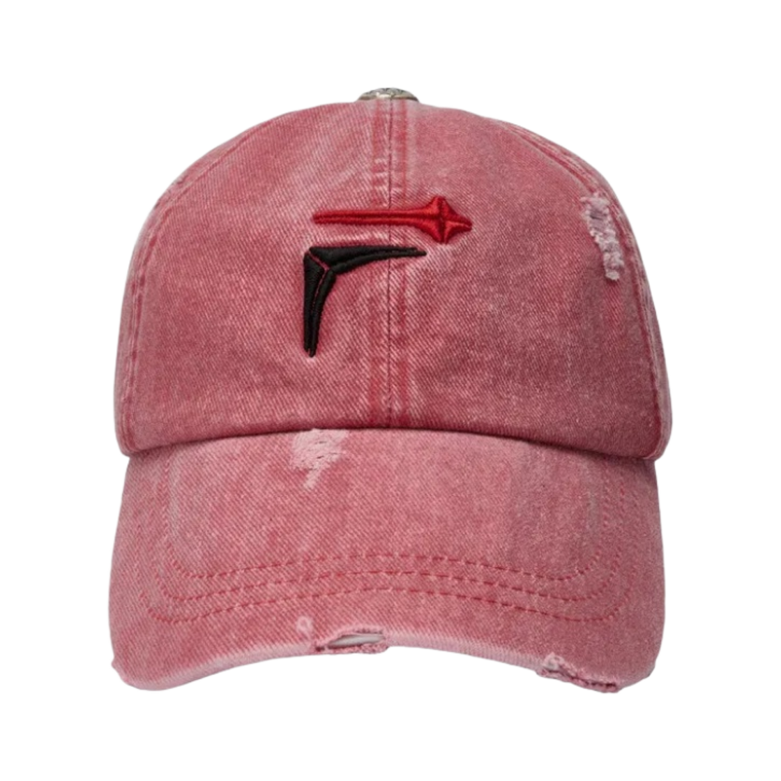 떠그 클럽 x 휠라 F 로고 캡 파피 레드(Thug Club x Fila F Logo Cap Poppy Red)