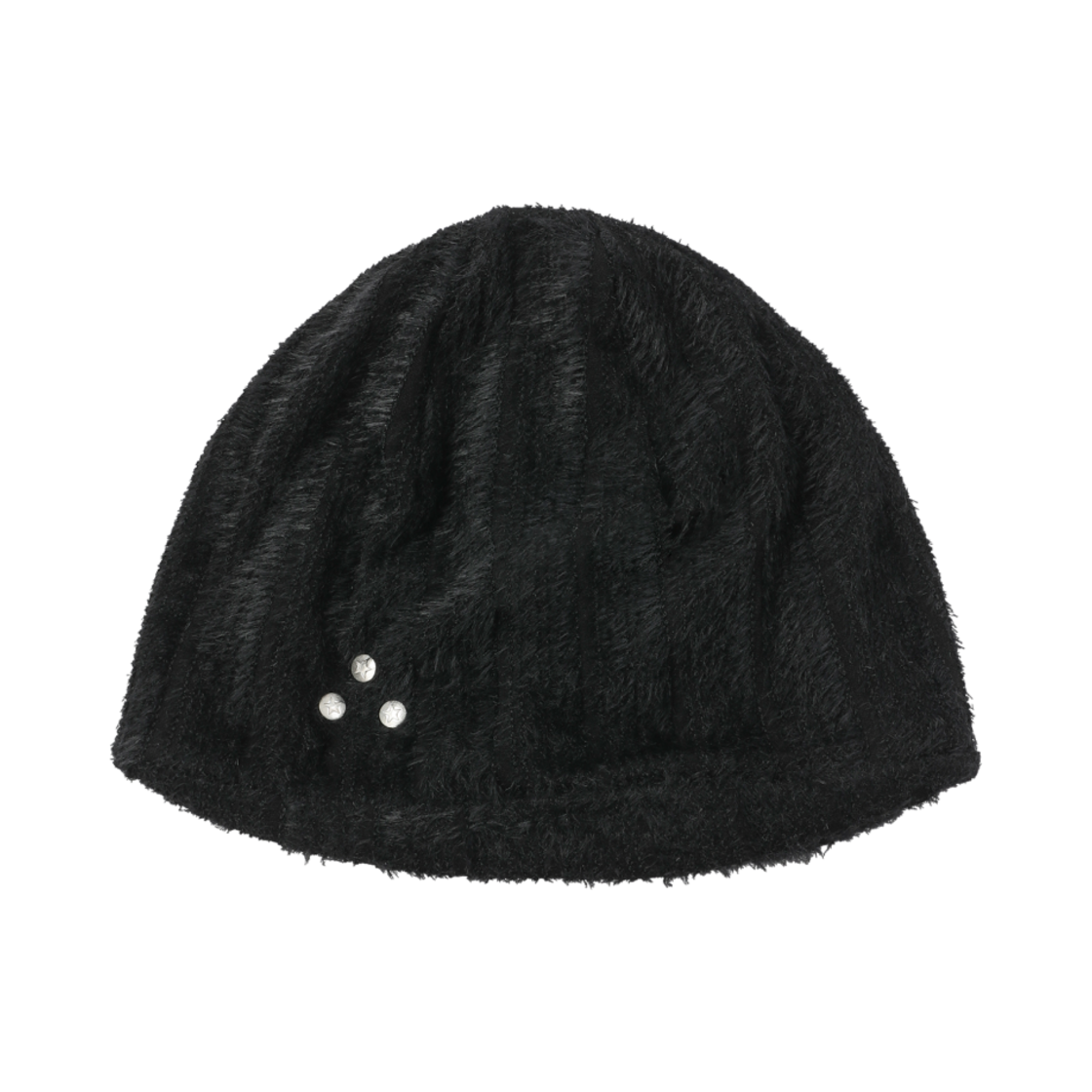 BH24FW-UBLK1 BAUF Star Rivet Fluffy Beanie Blalck