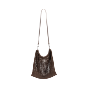 Lemaire Nylon Net Large Crossbody Filt Net Shopping Bag Marron Glace