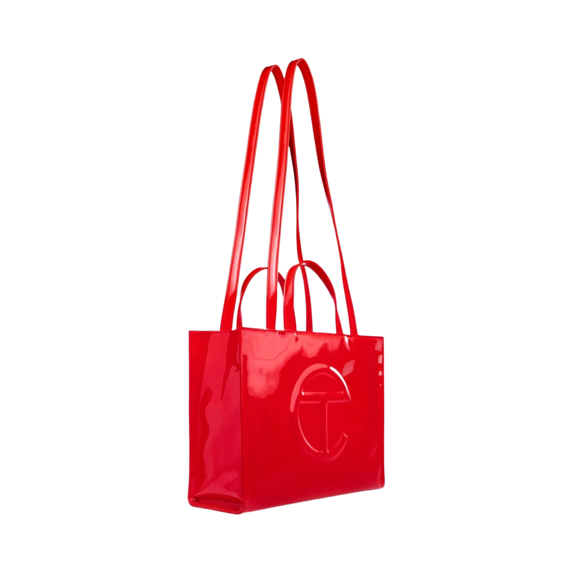 텔파 미디움 페이턴트 쇼핑백 레드(Telfar Medium Patent Shopping Bag Red) - 2